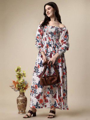 Sheetal Associates Women Fit and Flare Multicolor Dress