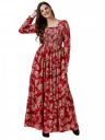 Sheetal Associates Women's Maxi Floral Print Crepe Regular Sleeves Casual Dress...