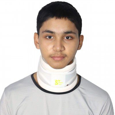 Sheetal Traders Hard Cervical Collar Adjustable (Colour – White) Medium