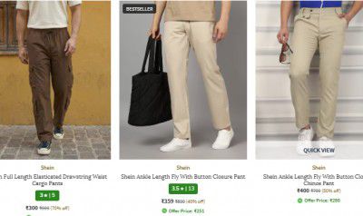 Shein Trousers Starts At 300/- | FOR MEN
