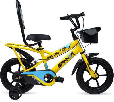 Sheldon Spinner 14T Kids Cycle with Training Wheels (Single Speed, Yellow)
