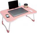 ShelfKing Wood Portable Laptop Table  (Finish Color - Pink, Pre Assembled)...