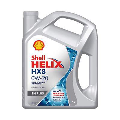 Shell Helix HX8 Fully Synthetic SN PLUS 0W-20 Engine Oil for Cars (4L)
