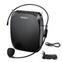 SHIDU Portable Rechargeable Voice Amplifier with Wired Neckband Microphone, Supports AUX, USB & Micro-SD Card Input for Teachers, Tour Guides. (Shidu S258 Black)...