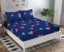 Shine Creation 210 TC Microfiber Queen Abstract Fitted (Elastic) Bedsheet  (Pack of 1, Multicolor)...