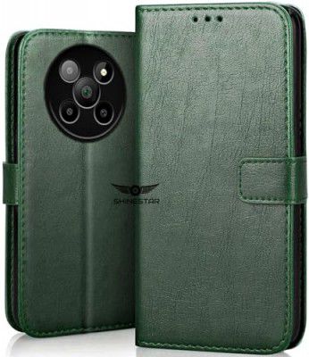 SHINESTAR Lava Agni 2 5G Flip Back Cover | PU Leather Flip Cover Wallet Case with TPU Silicone Case Back Cover for Lava Agni 2 5G - Unique Green
