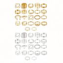 Shining Diva Fashion 44 pcs Combo Gold and Silver Plated Rings for Women and Girls...