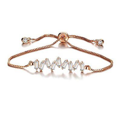 Shining Diva Fashion Full Crystal Charm Stylish Gold Plated Charm Bracelet for Women