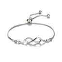 Shining Diva Fashion Latest Stylish Austrian Crystal Rose Gold Charm Bracelet for Women...