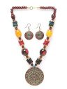 Shining Diva Fashion Latest Stylish Traditional Tibetan Pendant Necklace Jewellery Set for Women (13208s)...