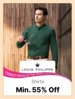 Shirts @ minimum 55% off on Flipkart Big Billion Days  