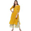 SHIRTWALAS Jaipuri Rajasthani Rayon Straight Kurti with Plazzo for Women & Girls Dress -XvygzK...