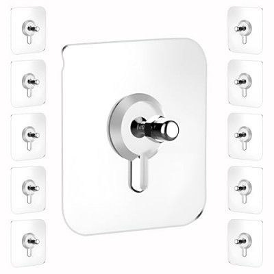 SHITHI Adhesive Screw Wall Hooks for Hanging Home Decor Items