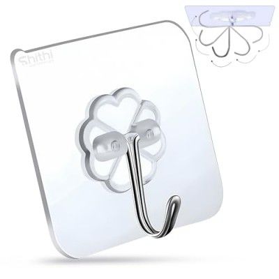 SHITHI ENTERPRISES Self Adhesive Wall Hooks for Kitchen Stainless Steel | 10 PCS