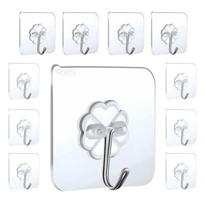 SHITHI Self Adhesive Wall Hooks Hold Upto 6KG
