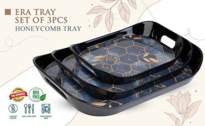 Shivaansh Premium HoeyComb Designed Plastic Serving