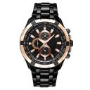 Shocknshop Analog Black Dial Business Stainless Steel Wrist Watch for Mens (Black Dial and Strap) -W60...