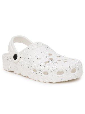 SHOECUBE Men's White Clog - Stylish Comfort for Everyday Wear | Shcb-sava-ol-Clog Clog