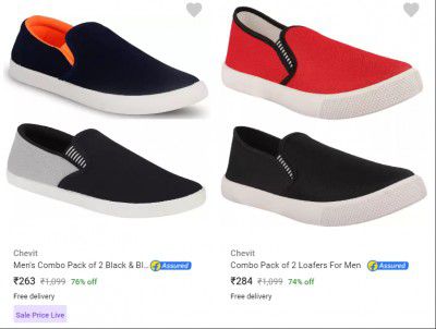 Shoes Combo @ ₹263