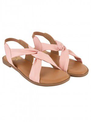 Shoetopia Cross Strap Flat Sandals For Women & Girls