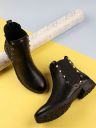 Shoetopia Girls Black Embellished Heeled Boots...