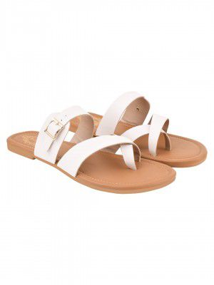 Shoetopia Stylish Side Buckle Detailed Flats for Women & Girls