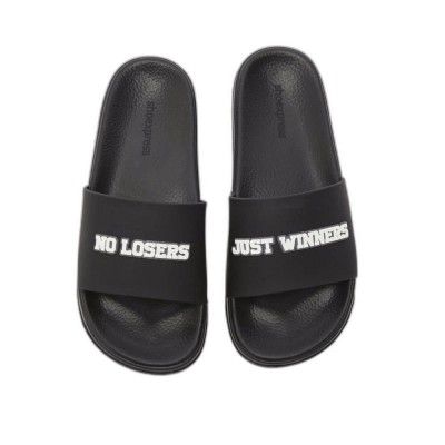 shoexpress mens Embossed Slip-on Slides Slipper