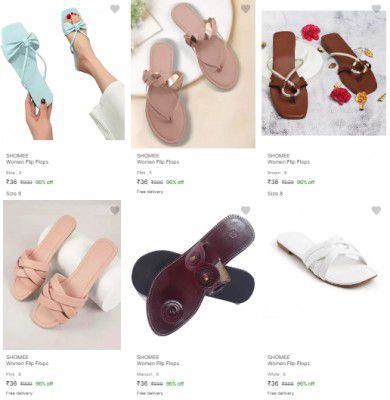Shomee Womens Slippers & Flip Flops AT ₹36