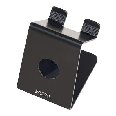 Shootvilla 5mm Thickness Aluminum Mobile Stand for All Android Smartphones Charging - Black (Non-Adjustable)
