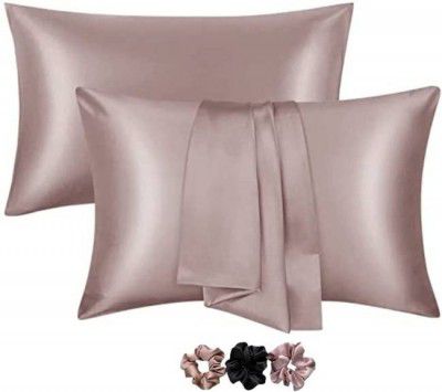Shop141 Plain Pillows Cover  (Pack of 2, 45.72 cm*71.12 cm, Beige)
