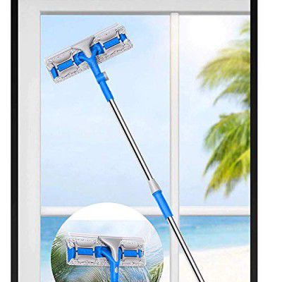 SHOPARIO Window Cleaning Glass Cleaner Wiper Mop for Long Handle Double Side Design for Floor Kitchen Bathroom and Solar Cleaner Panel Equipment (1Pcs)