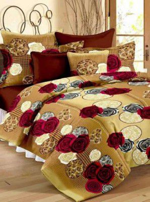 ShopGlobal 144 TC Polycotton Double 3D Printed Bedsheet