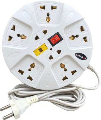 ShopGlobal 6 Amp Multi Plug Point Strip, Cord (3.6 Meter) Wire & Universal 7  Socket Extension Boards