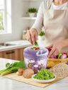ShopGlobal Handy Chopper 1000ML Purple Vegetable & Fruit Chopper (1)...