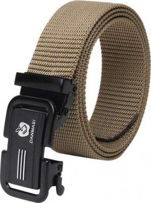 ShopGlobal Men Beige Nylon Belt