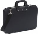 ShopHere Unisex Soft Shell Durable PU Leather Durable Laptop Messenger Briefcase Carrying Case with Shoulder Strap for 15.6 in Laptops and Notebooks (Black)...