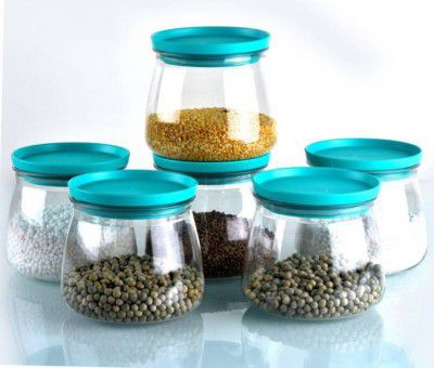 Shopixo - 900 ml Plastic Grocery Container  (Pack of 6)