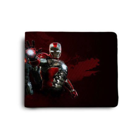 ShopMantra Men's Wallet|Super Hero Action Mode Printed, Multi-Compartmental|PU Leather|Bi-Fold|7 Card Slots