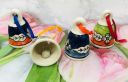 ShopMeFast Handpainted Ceramic Bell for Wall Door Hanging with Resonating Sound (Size: 3 Inches, Multicolor, Set of 4)...