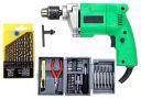 Shopper52 New 10mm Powerful Drill Machine With 13Pcs Drill Bit Set And Hobby Tool Kit - DRL13BTHOB...