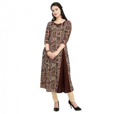 SHOPPING QUEEN Women Cotton A-Line Kurta
