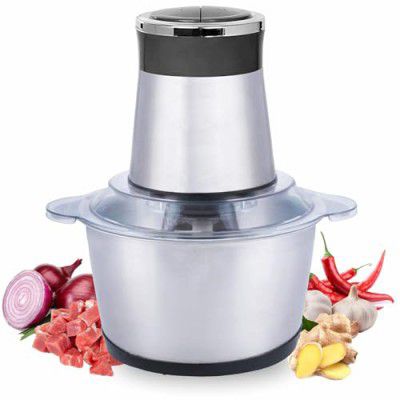 SHOPPOFOBIX Electric Chopper, Meat Grinders With Stainless Steel Bowl Heavy 700W Motor (2 Liter)