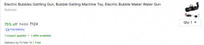 Shopsy : Electric Bubble Maker Water Gun