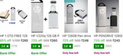 Shopsy Loot: HP 128 GB Pendrives Start at Rs 240