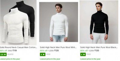 shopsy: Men's T-shirts at Rs 119
