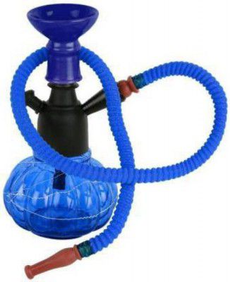 SHOPYFY 8 inch Glass Hookah  (Blue)