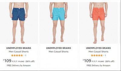 Shorts @₹199 | Upto 90% Off