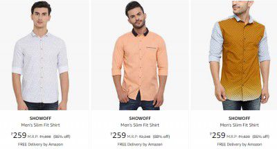 SHOWOFF Mens Casual Shirts Starts ₹239 | Upto 90% Off