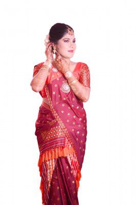 Shree Incorporation Printed Mekhela Chador Cotton Silk Saree With Blouse piece