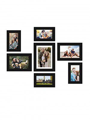 Shree Nath Creations Synthetic Wood Wall Photo Frame (1 Units of 6 X 8, 2 Units of 5 X 7, 4 Units of 4 X 6)